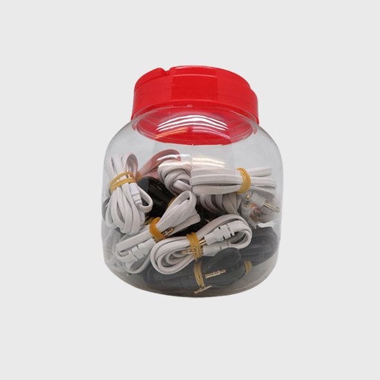 AUX Black & White Color Cable